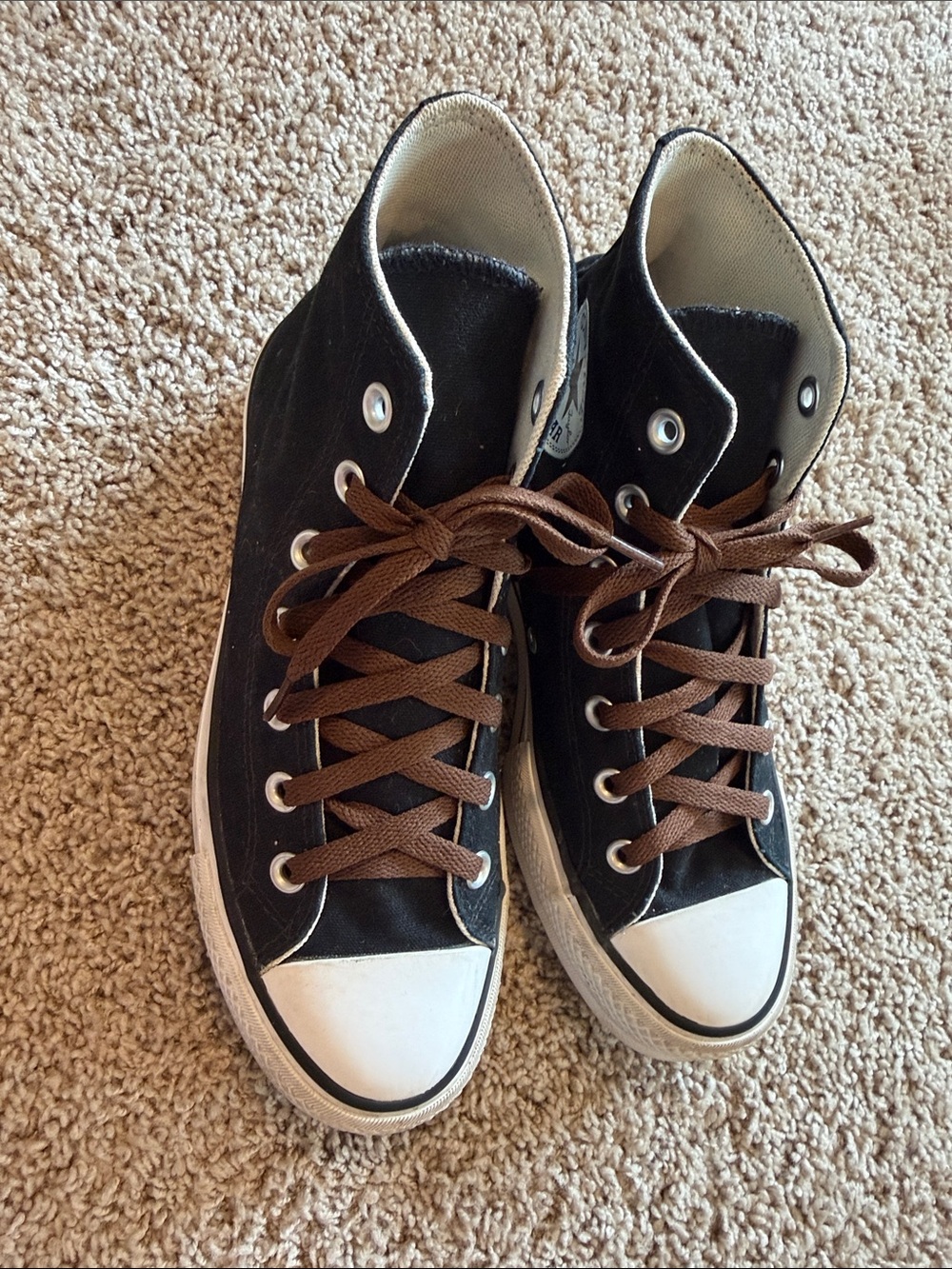 Black Platform Converse High Top Sneakers Women’s Size 7.5